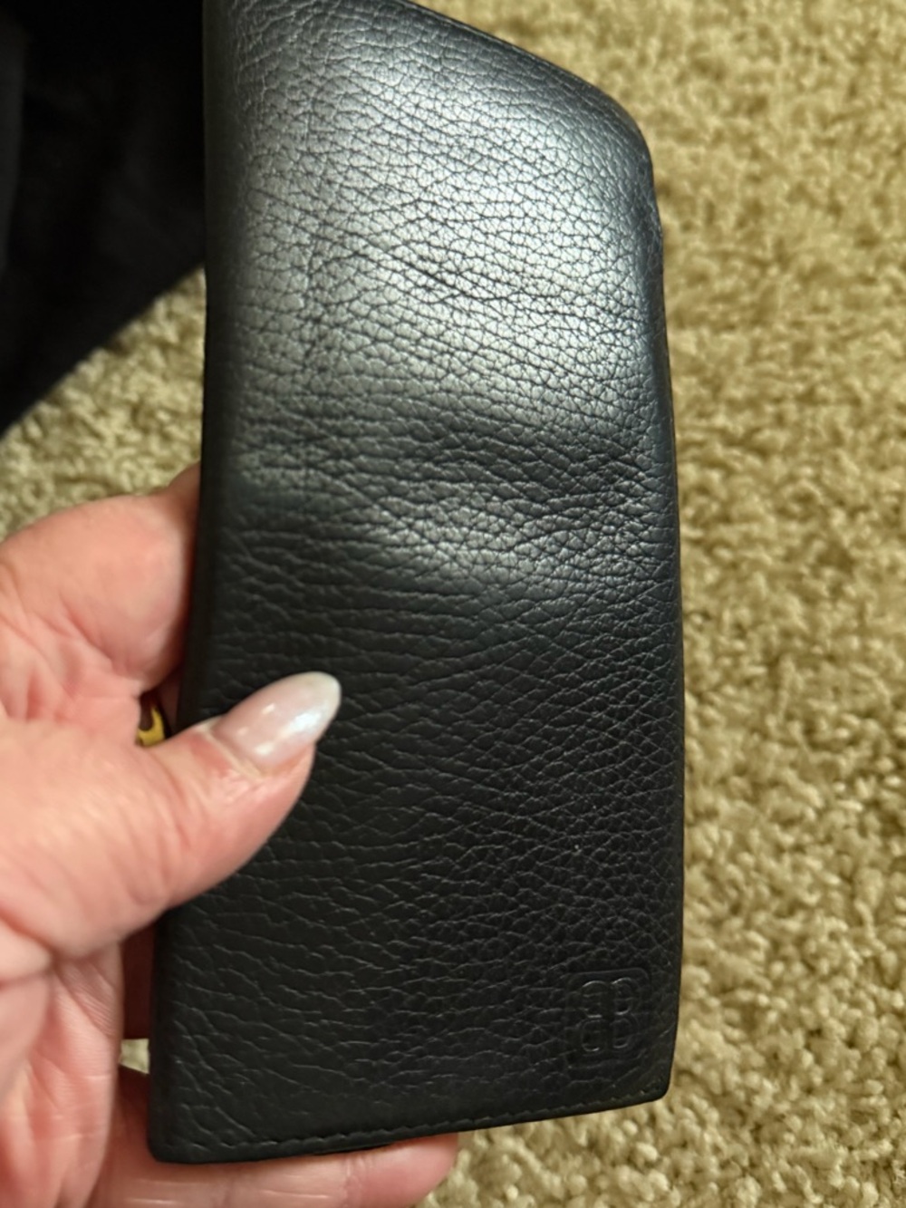 Balenciaga Black Leather Long Wallet